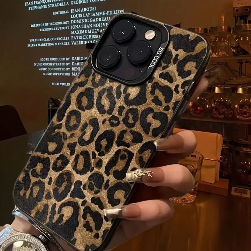 Apple iPhone Phone Case Transparent Leopard Print - Picture 6 of 6